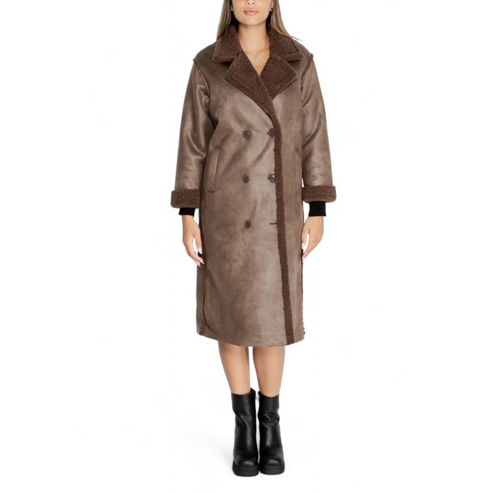 Cleré Brauner Polyester-Mantel